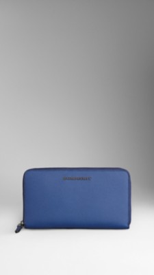 Colour Coated London Leather Ziparound Wallet