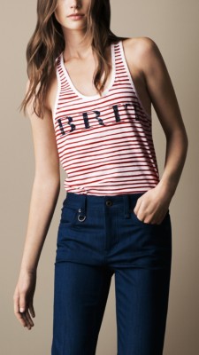 Striped Logo Vest