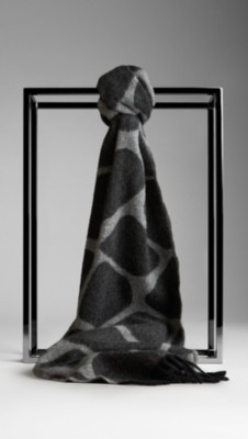 Animal Print Cashmere Scarf