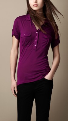 Polo militar en punto jersey de tejido modal