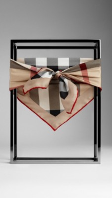 Check Silk Square