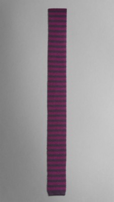 Striped Knitted Silk Tie
