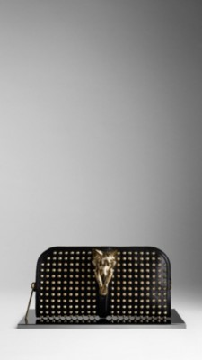 Country Animal Studded Clutch Bag