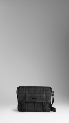 Medium Beat Check Messenger Bag