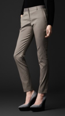 Stretch-Cotton Tailored Trousers