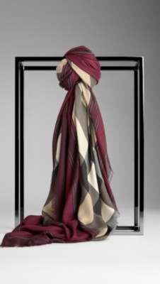 Haymarket Check Border Scarf