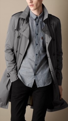 Mid-Length Technical Taffeta Trench Coat