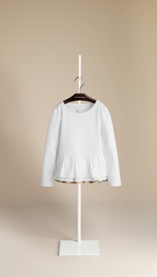 Frill Detail Long Sleeve T-Shirt