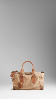 Large Bold Stitch Nubuck Tote Bag