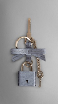 Patent London Leather Padlock Key Charm