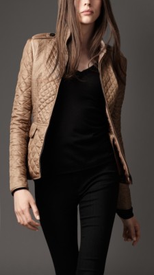Cinched Waist Quilted Jacket