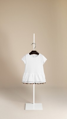 Frill Detail Cotton T-Shirt