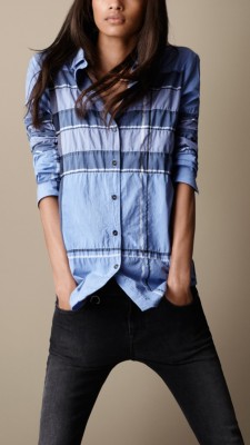 Check Cotton-Blend Shirt