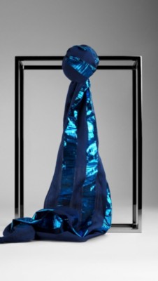 Metallic Striped Scarf