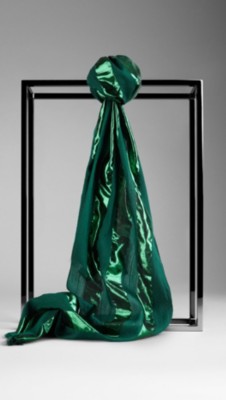 Metallic Striped Scarf