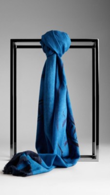 Heritage Print Wool Silk Scarf