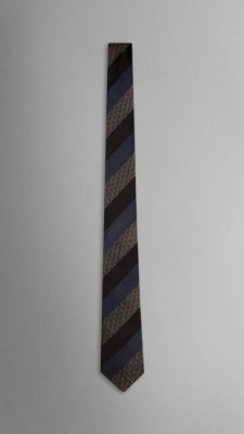 Striped Silk Jacquard Handmade Tie