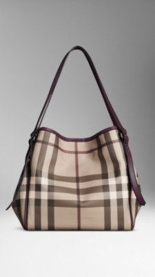 Bolso tote mediano de checks Smoked