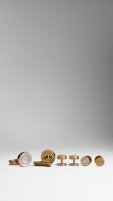 Stone Detail Cufflinks and Shirt Stud Set