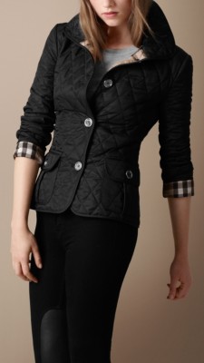 Funnel Neck Quilted Jacket