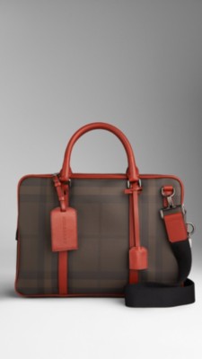Smoked Check Briefcase