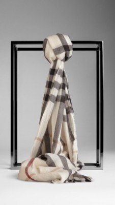 Check Crinkled Scarf