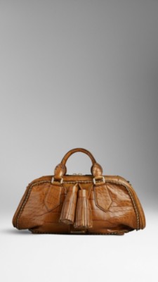 Medium Alligator Brogue Bowling Bag