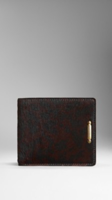 Animal Print Calfskin Folding Wallet
