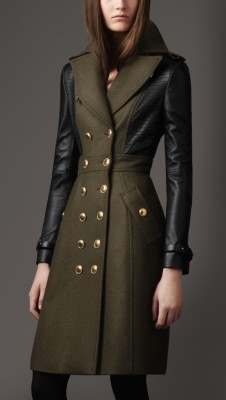 Leather Sleeve Coat