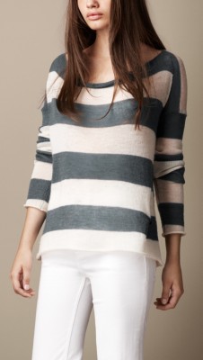 Striped Scoop Neck Sweater