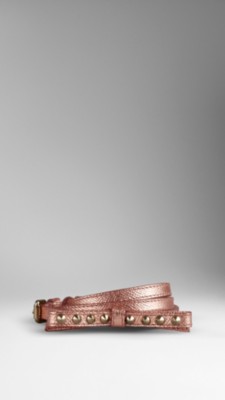 Double Buckle Metallic Bow Belt