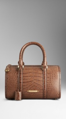 Medium Tarnished Alligator Bowling Bag