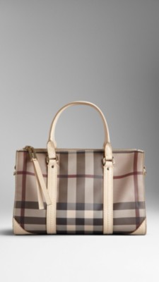 Small Smoked Check Saddlestitch Bowling Bag