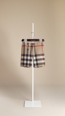 Check Cotton Shorts