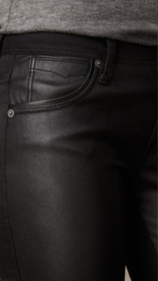 哈科特小羊皮正面紧身牛仔裤