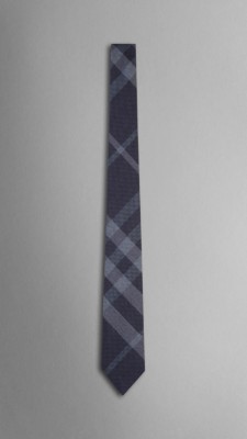 Check Wool Silk Tie