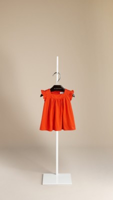 Ruffle Sleeve Cotton Top