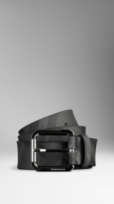 Charcoal Check Belt