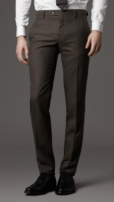 Slim Fit Virgin Wool Trousers