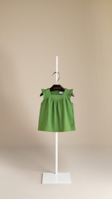 Ruffle Sleeve Cotton Top