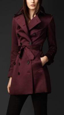 Cotton Sateen Trench Coat