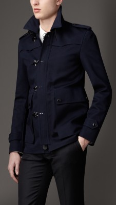 Toggle Closure Cotton Twill Jacket