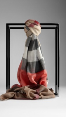 Check Colour Stripe Scarf