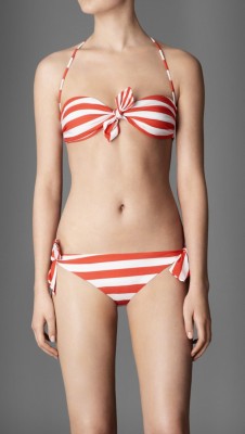 Reversible Stripe Halterneck Bikini
