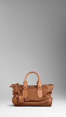 Large Bold Stitch Nubuck Tote Bag