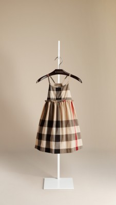 Frill Detail Check Cotton Dress