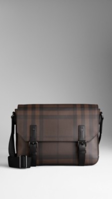 Small Smoked Check Messenger Bag