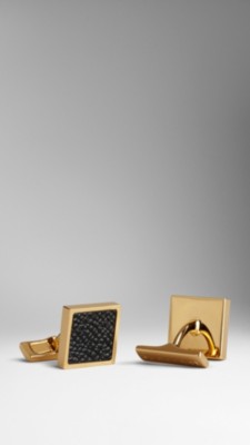 London Leather Cufflinks
