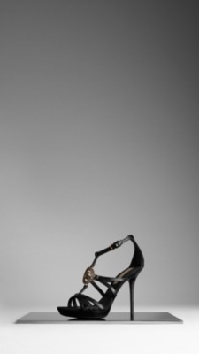 Equestrian Knight Buckle Platform Sandals