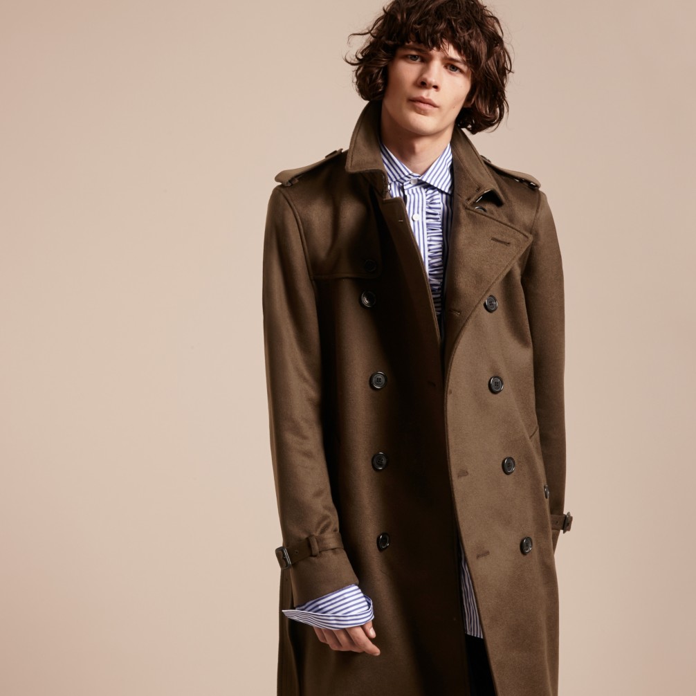 深军卡其色 羊绒 trench 风衣 产品图片61